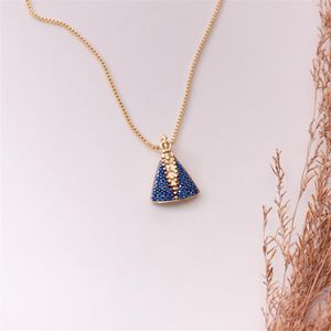 COLAR FOLHEADO A OURO COM NOSSA SENHORA APARECIDA PEQUENA