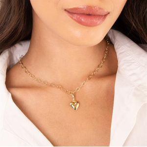 PINGENTE FOLHEADO A OURO COM CORAÇÃO LISO