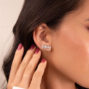 BRINCO FOLHEADO A OURO BRANCO EAR CUFF DE ZIRCÔNIAS TRABALHADAS