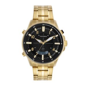 RELÓGIO MONDAINE ANADIGI SOFISTICADO E DOURADO