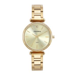 RELÓGIO MONDAINE DOURADO COM ZIRCÔNIAS