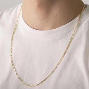 CORDÃO FOLHEADO A OURO CORRENTE GRUMET 70CM