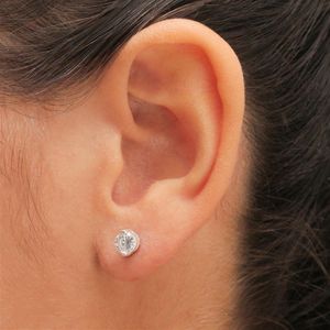 BRINCO PRATA 925 ZIRCÔNIA REDONDA 5MM
