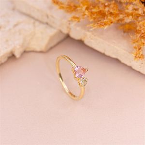 ANEL FOLHEADO A OURO COM CORAÇÕES DE ZIRCÔNIAS