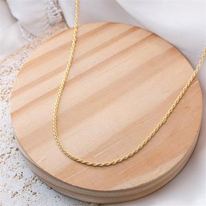 COLAR FOLHEADO A OURO FIO TORCIDO 45CM