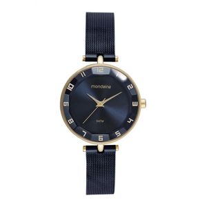 RELÓGIO MONDAINE AZUL MALHA DA AÇO
