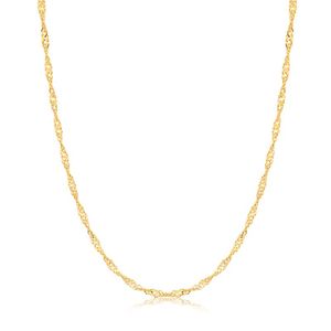 CORDÃO FOLHEADO A OURO CORRENTE SINGAPURA 50CM