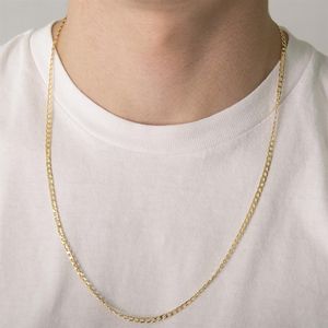 CORDÃO FOLHEADO A OURO CORRENTE GRUMET 50CM