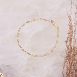 PULSEIRA FOLHEADO A OURO ELOS 3X1 FINOS